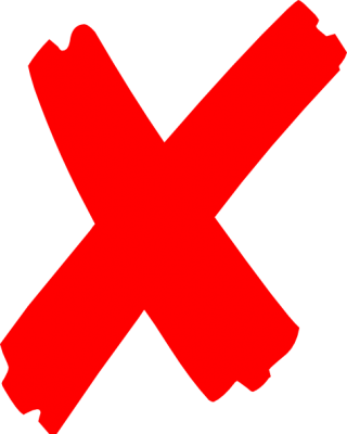 image of red x